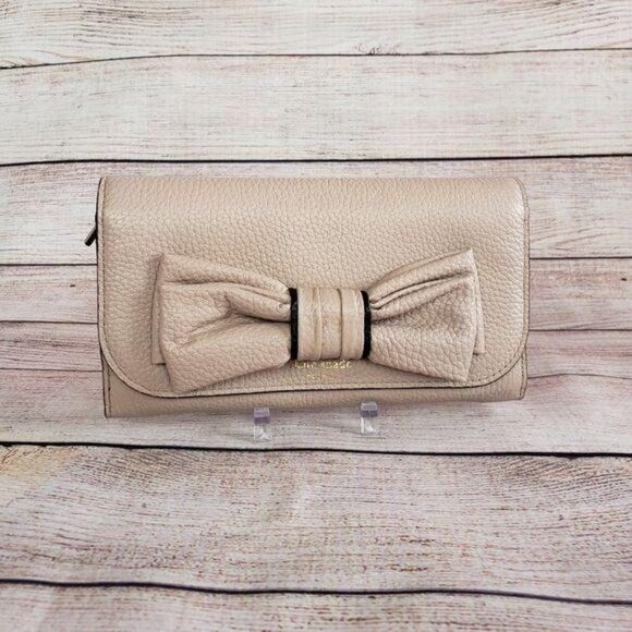 NWT Kate Spade Leather Milou Rosewood Place Wallet w/ Removable Chain Handle - Picture 1 of 9